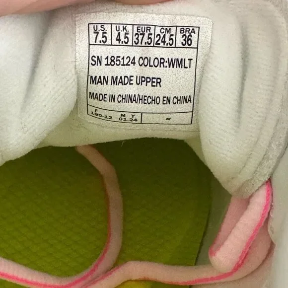 NWT Skechers Womens Court Classics Eden LX White/Pink/Green Shoes Sz7.5 - Picture 11 of 11